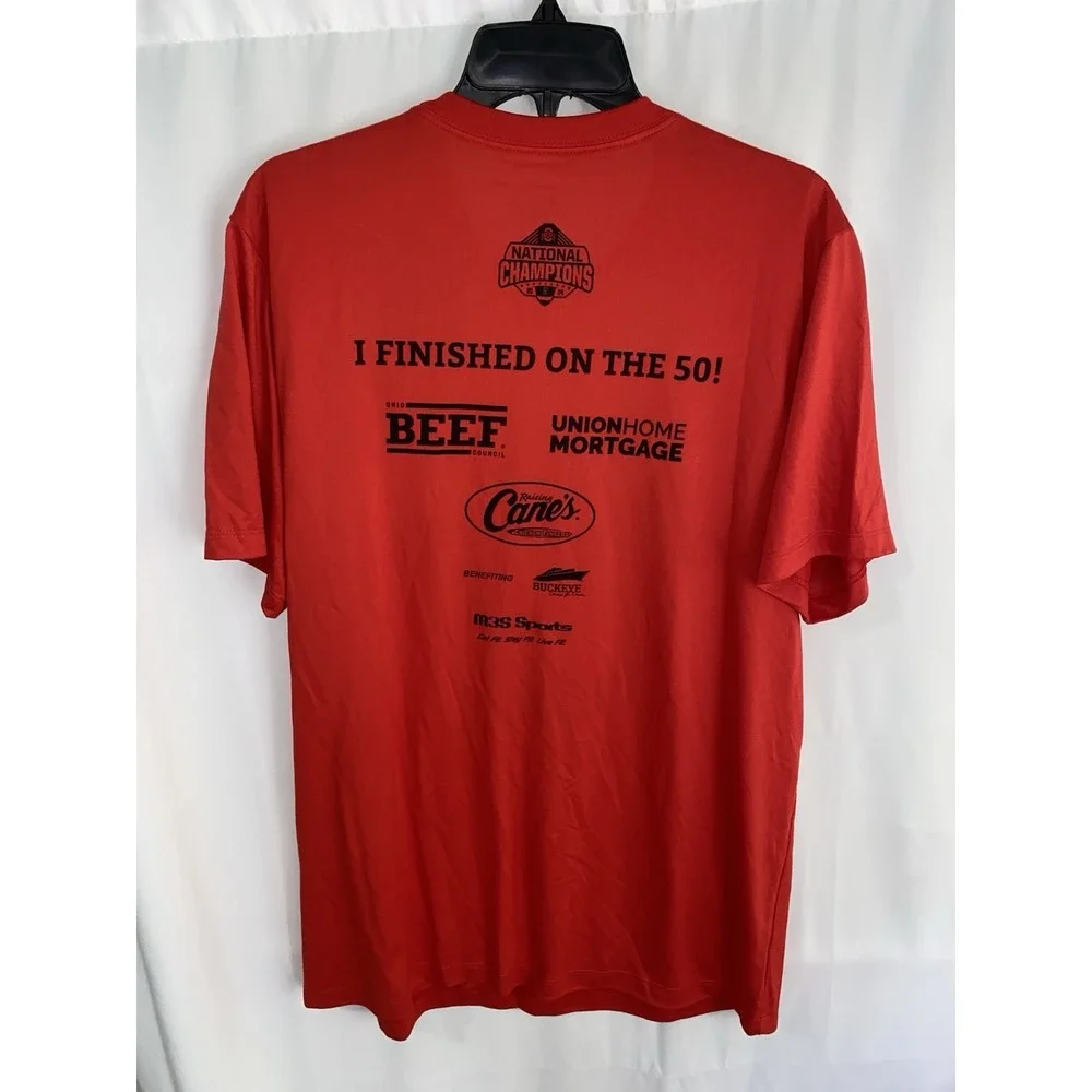 NWT Nike Ohio State 4 Miler Shirt Men's Large Red Dri-Fit Race Tee Buckeyes